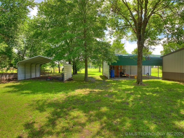 30833 S 4190th Rd, Inola, OK 74006 - view of grassy yard featuring a carport