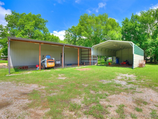 30833 S 4190th Rd, Inola, OK 74006 - view of outbuilding featuring driveway and a detached carport