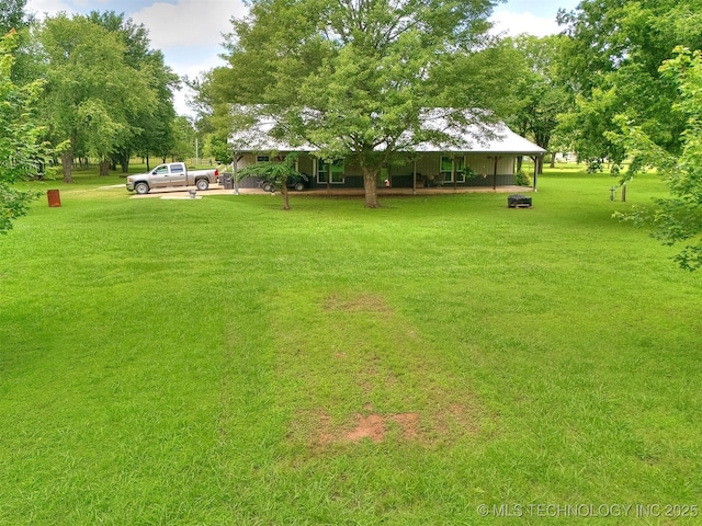 30833 S 4190th Rd, Inola, OK 74006 - view of grassy yard with a porch