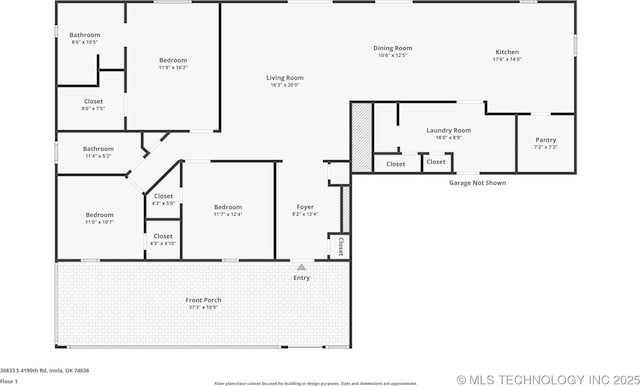 30833 S 4190th Rd, Inola, OK 74006 - view of floor plan / room layout