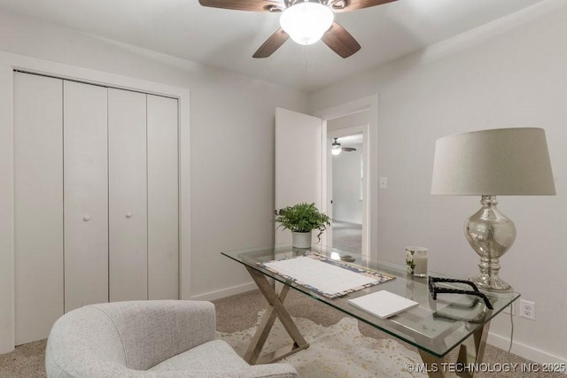 17069 S 87th Ave E, Bixby, OK 74008 - office space featuring carpet floors and ceiling fan
