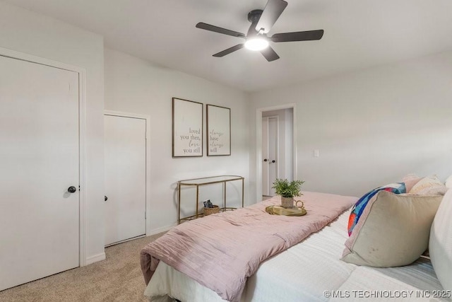 17069 S 87th Ave E, Bixby, OK 74008 - bedroom with light colored carpet and a ceiling fan
