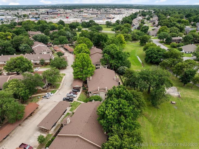 6364 S 80th E Ave Unit 34E, Tulsa, OK 74133 - aerial view of property's location featuring nearby suburban area