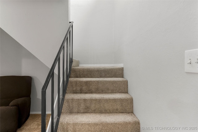 6364 S 80th E Ave Unit 34E, Tulsa, OK 74133 - stairs with carpet