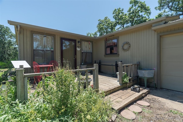 9730 S 4050th Rd, Talala, OK 74080 - doorway to property with a deck