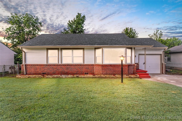 4138 E 36th St, Tulsa, OK 74135 - single story home with concrete driveway, brick siding, and a garage