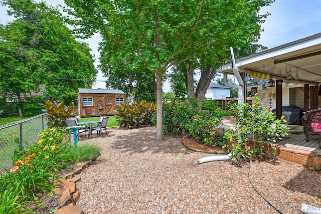 1347 E 37th St, Tulsa, OK 74105 - fenced backyard with a storage shed