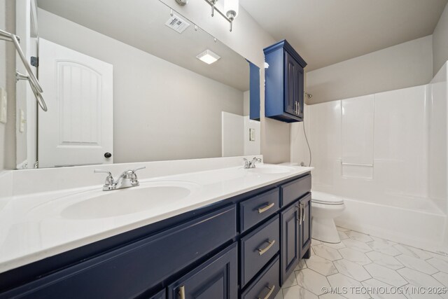 311 E 4th St, Skiatook, OK 74070 - bathroom with double vanity and shower / tub combination