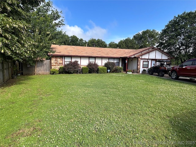 13600 S 285th E Ave, Coweta, OK 74429 - ranch-style house with stone siding