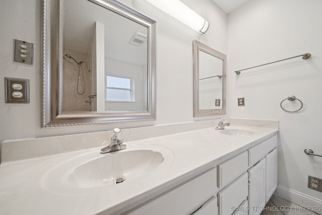 13111 E 80th St N, Owasso, OK 74055 - bathroom featuring double vanity and shower / tub combination