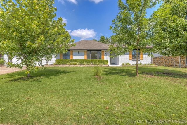 9421 S 69th E Ave, Tulsa, OK 74133 - view of front of property featuring a front lawn