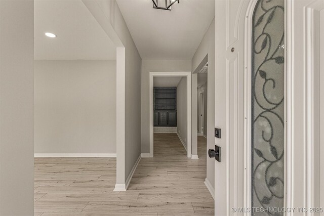 9421 S 69th E Ave, Tulsa, OK 74133 - hallway featuring light wood-style floors and recessed lighting