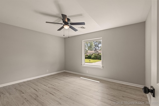 9421 S 69th E Ave, Tulsa, OK 74133 - empty room featuring ceiling fan and wood finished floors