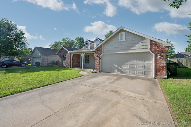 2109 W Maple St, Collinsville, OK 74021 - traditional-style house featuring concrete driveway, brick siding, and an attached garage