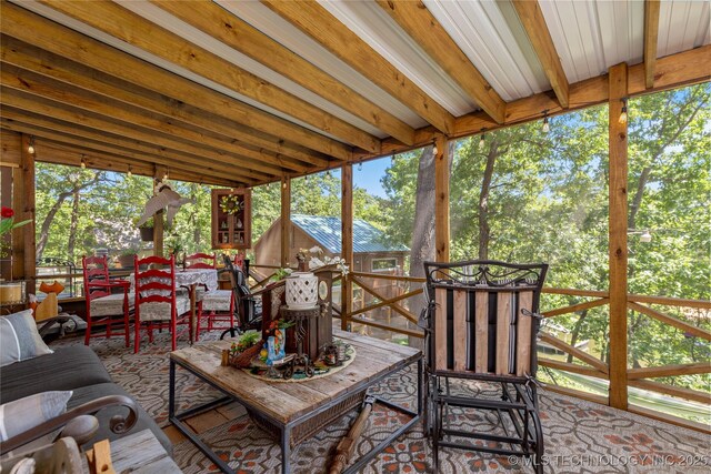 453805 E 315th Rd, Afton, OK 74331 - sunroom with plenty of natural light