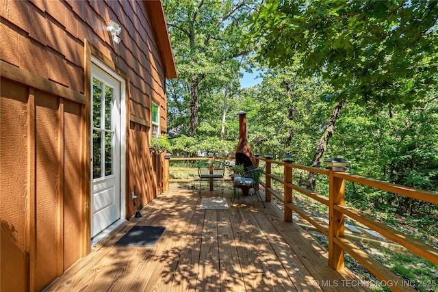 453805 E 315th Rd, Afton, OK 74331 - view of wooden deck