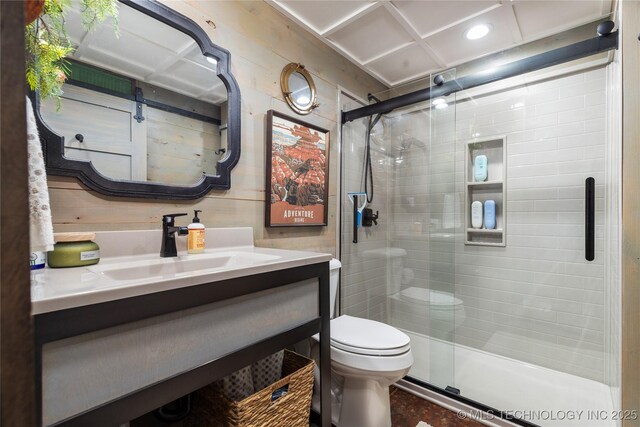 453805 E 315th Rd, Afton, OK 74331 - full bathroom with a stall shower and vanity