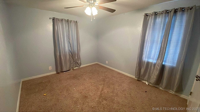 219 N Anthony St, Muskogee, OK 74403 - unfurnished room with a ceiling fan and carpet