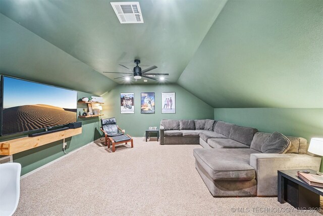 13037 N 124th E Pl, Collinsville, OK 74021 - cinema featuring carpet floors, ceiling fan, and lofted ceiling
