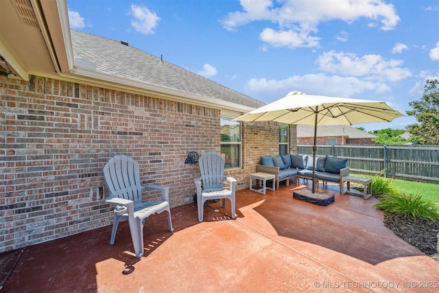 13037 N 124th E Pl, Collinsville, OK 74021 - view of patio / terrace featuring an outdoor living space