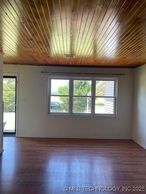 5003 S Boston Ave, Tulsa, OK 74105 - spare room featuring wood ceiling and wood finished floors