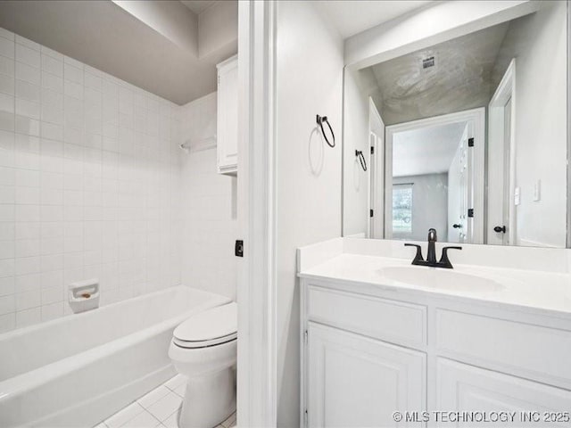 408 W Fairway Ct, Broken Arrow, OK 74011 - bathroom with vanity, tile patterned flooring, and  shower combination