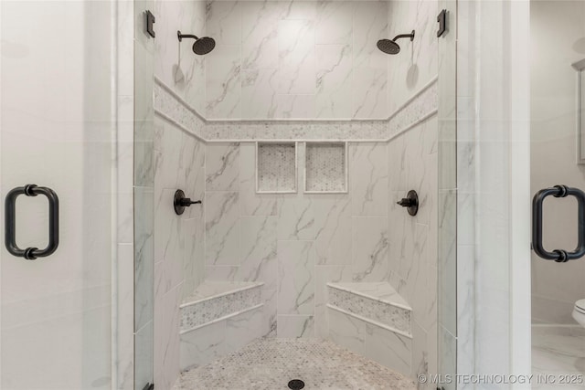 5913 E 127th St S, Tulsa, OK 74008 - full bathroom featuring a shower stall and toilet