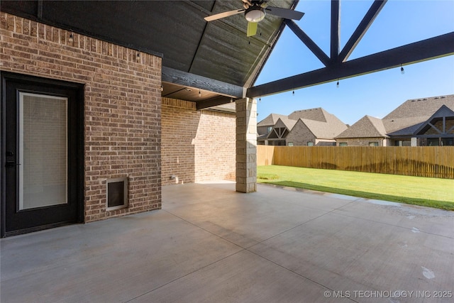 5913 E 127th St S, Tulsa, OK 74008 - view of patio with ceiling fan