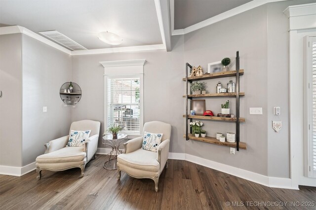 27920 160th St, Coweta, OK 74429 - living area with wood finished floors and crown molding