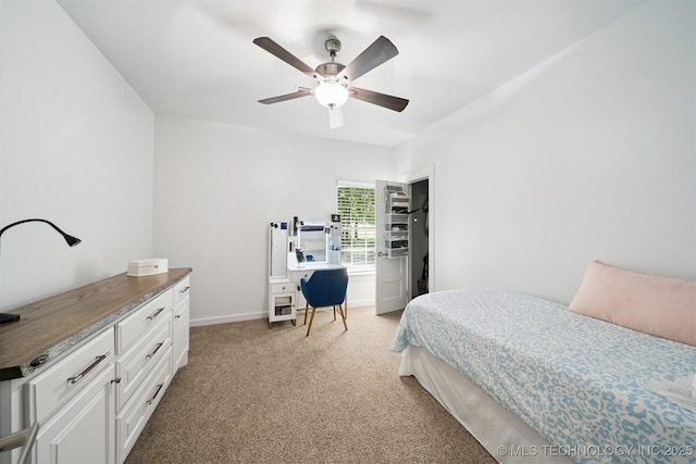 27920 160th St, Coweta, OK 74429 - bedroom with light colored carpet and ceiling fan