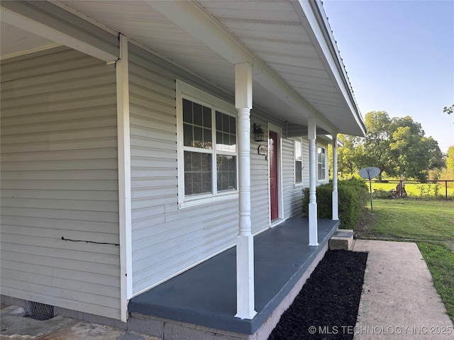 18969 County Road 3560, Ada, OK 74820 - view of side of home featuring a yard and covered porch