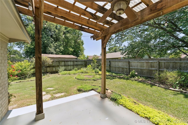 1800 N 26th St, Broken Arrow, OK 74014 - fenced backyard with a pergola and a patio area