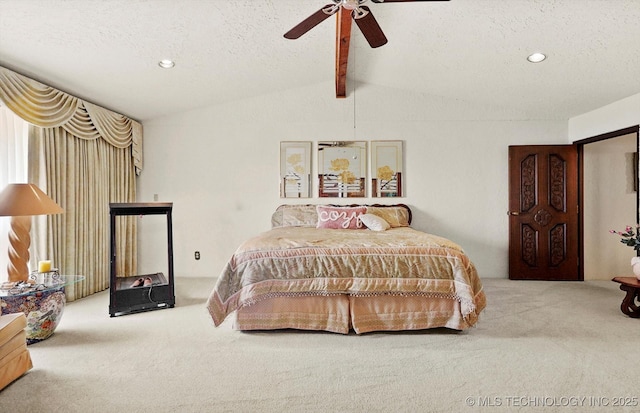 17331 S 174th Ave E, Bixby, OK 74008 - carpeted bedroom featuring ceiling fan, a textured ceiling, and recessed lighting