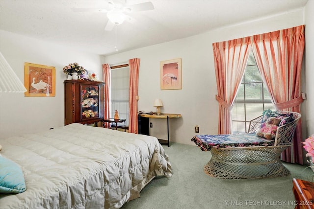 17331 S 174th Ave E, Bixby, OK 74008 - bedroom featuring carpet and a ceiling fan