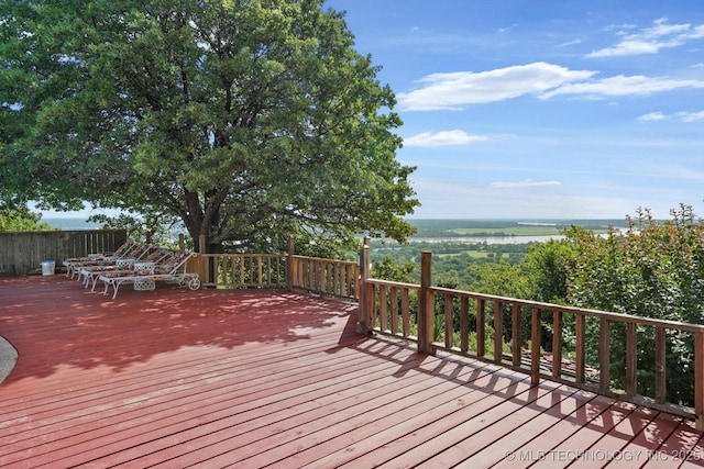 17331 S 174th Ave E, Bixby, OK 74008 - wooden deck with a water view
