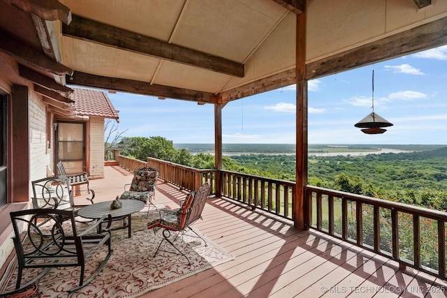 17331 S 174th Ave E, Bixby, OK 74008 - wooden terrace featuring a view of trees