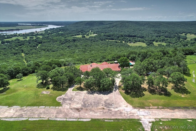 17331 S 174th Ave E, Bixby, OK 74008 - aerial view of property and surrounding area with a forest and a large body of water