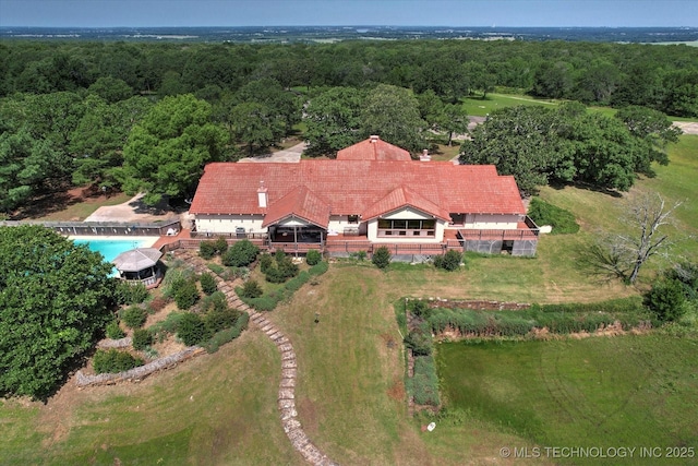 17331 S 174th Ave E, Bixby, OK 74008 - view of subject property with a forest and a pool