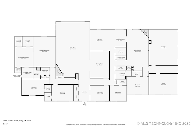 17331 S 174th Ave E, Bixby, OK 74008 - view of room layout
