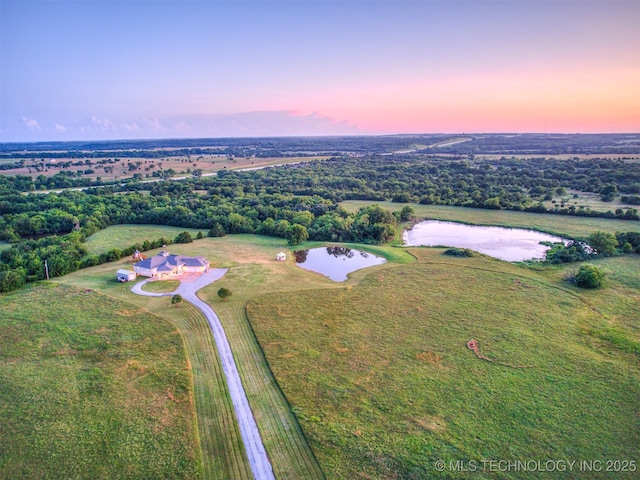 353800 E 5400th Rd, Maramec Twp, OK 74045 - aerial view at dusk of a water view