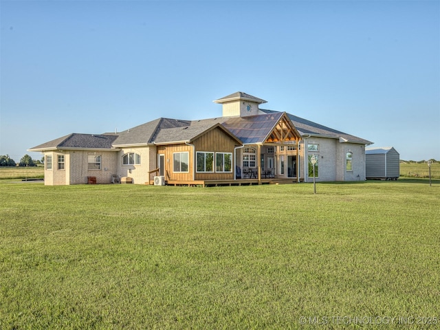 353800 E 5400th Rd, Maramec Twp, OK 74045 - rear view of house with a yard