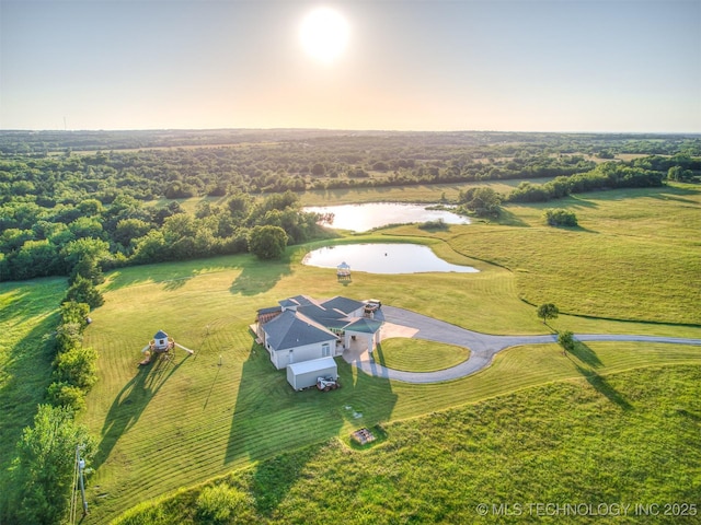 353800 E 5400th Rd, Maramec Twp, OK 74045 - aerial overview of property's location with a large body of water