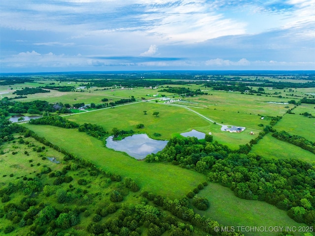 353800 E 5400th Rd, Maramec Twp, OK 74045 - overview of rural landscape with a nearby body of water