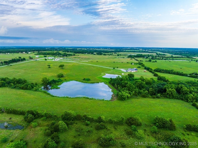 353800 E 5400th Rd, Maramec Twp, OK 74045 - aerial view of sparsely populated area with a large body of water