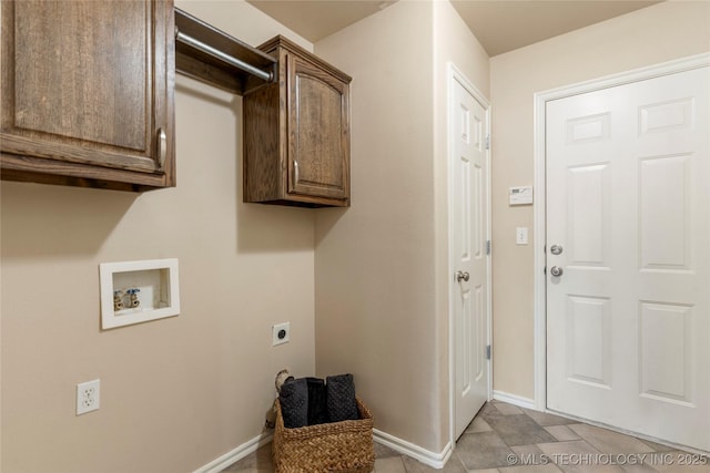 11936 S 98th E Ave, Bixby, OK 74008 - laundry area with cabinet space, hookup for an electric dryer, and hookup for a washing machine