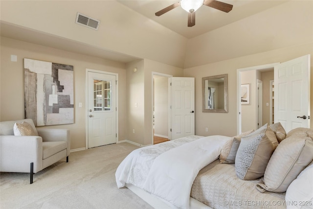 11936 S 98th E Ave, Bixby, OK 74008 - bedroom with light carpet and ceiling fan
