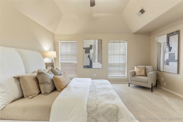 11936 S 98th E Ave, Bixby, OK 74008 - carpeted bedroom with lofted ceiling and a ceiling fan