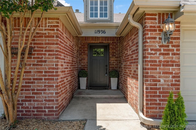 11936 S 98th E Ave, Bixby, OK 74008 - entrance to property featuring brick siding and a shingled roof