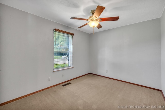2847 W 115th Pl S, Jenks, OK 74037 - unfurnished room featuring a ceiling fan and carpet flooring