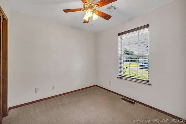 2847 W 115th Pl S, Jenks, OK 74037 - unfurnished room featuring light carpet and a ceiling fan